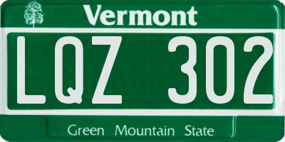 VT license plate LQZ302