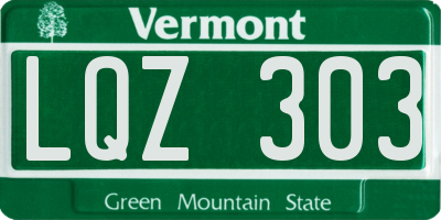 VT license plate LQZ303