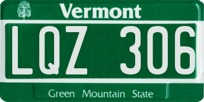 VT license plate LQZ306