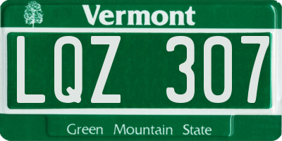VT license plate LQZ307