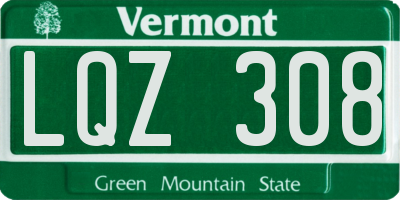 VT license plate LQZ308
