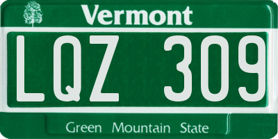 VT license plate LQZ309