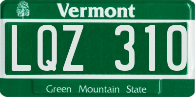 VT license plate LQZ310