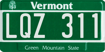 VT license plate LQZ311
