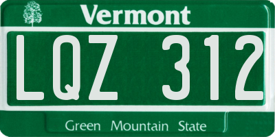 VT license plate LQZ312
