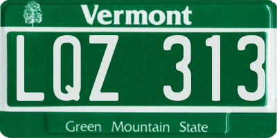 VT license plate LQZ313