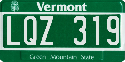 VT license plate LQZ319
