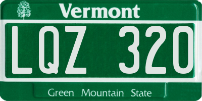 VT license plate LQZ320