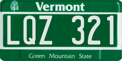 VT license plate LQZ321