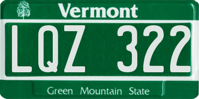 VT license plate LQZ322