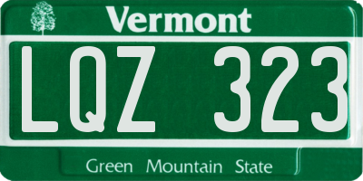 VT license plate LQZ323