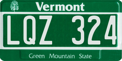 VT license plate LQZ324