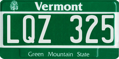 VT license plate LQZ325