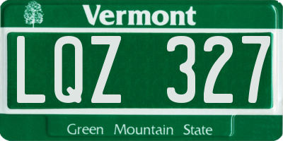 VT license plate LQZ327