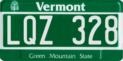 VT license plate LQZ328