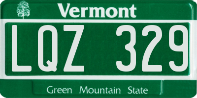 VT license plate LQZ329