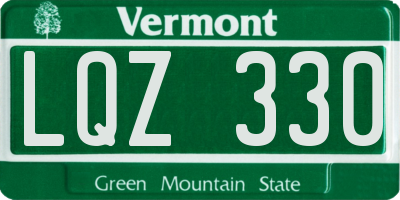 VT license plate LQZ330