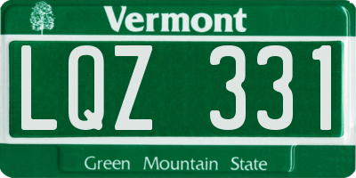 VT license plate LQZ331