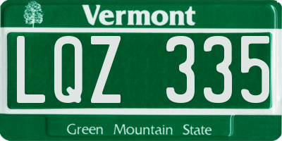 VT license plate LQZ335