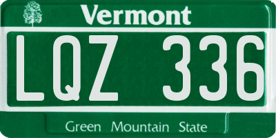 VT license plate LQZ336