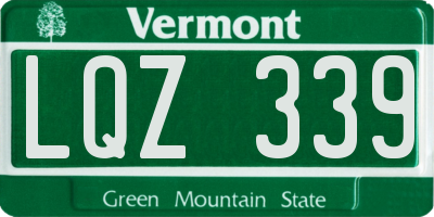 VT license plate LQZ339