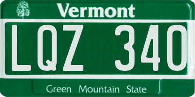 VT license plate LQZ340