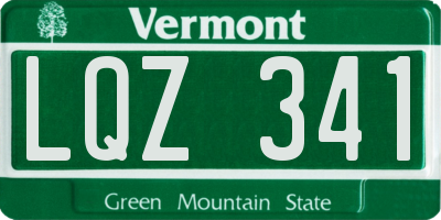 VT license plate LQZ341