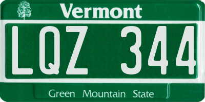VT license plate LQZ344