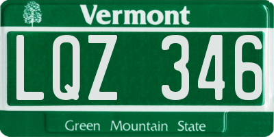 VT license plate LQZ346