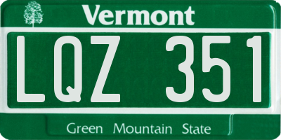 VT license plate LQZ351