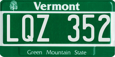VT license plate LQZ352