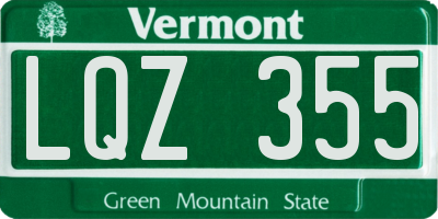 VT license plate LQZ355