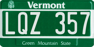 VT license plate LQZ357