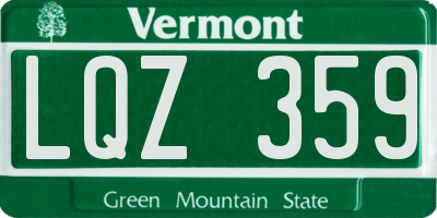 VT license plate LQZ359