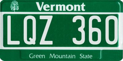 VT license plate LQZ360