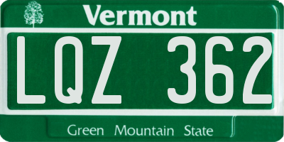 VT license plate LQZ362