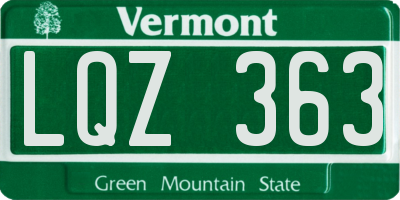 VT license plate LQZ363
