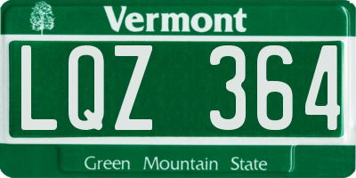 VT license plate LQZ364
