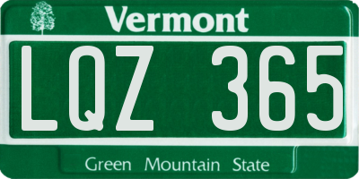 VT license plate LQZ365