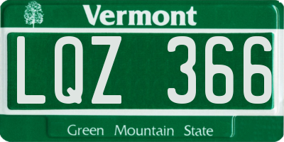 VT license plate LQZ366