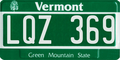 VT license plate LQZ369