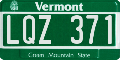 VT license plate LQZ371