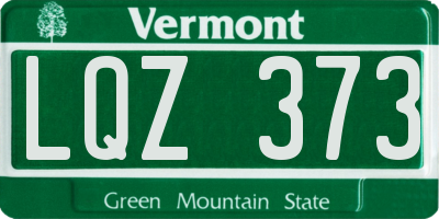 VT license plate LQZ373