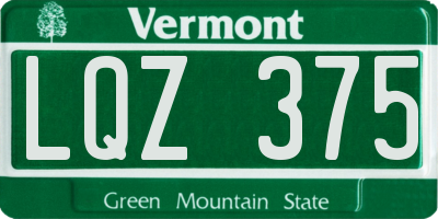 VT license plate LQZ375