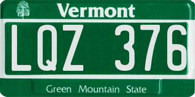 VT license plate LQZ376