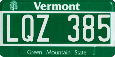 VT license plate LQZ385