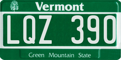 VT license plate LQZ390