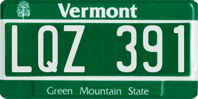 VT license plate LQZ391