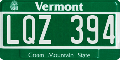 VT license plate LQZ394
