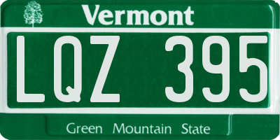 VT license plate LQZ395